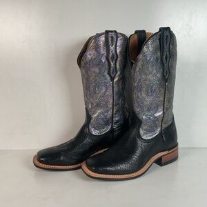 Boulet Women’s Iridescent Cowgirl Boots 9 C Square Toe
